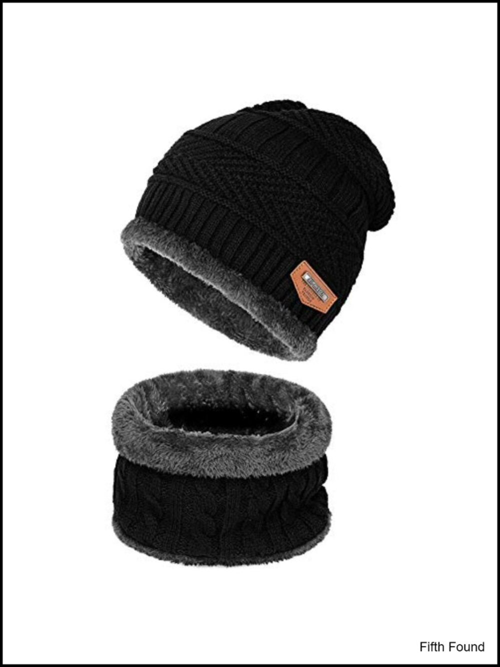 Warm Winter Beanie Hat & Scarf Set Knit Skull Cap for Men Women